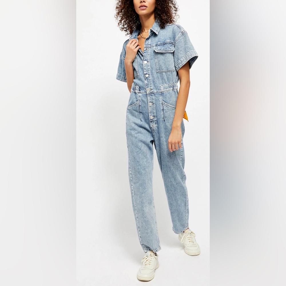 NWT Free People 100% Cotton Marci Overall